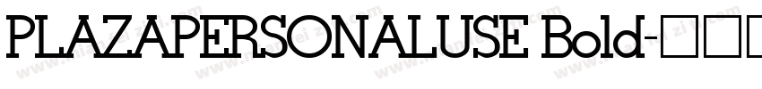 PLAZAPERSONALUSE Bold字体转换